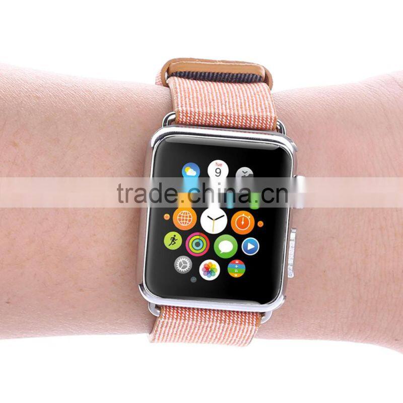 Top quality nylon leather Watchband loop For Apple Watch strap 42 38 mm bands