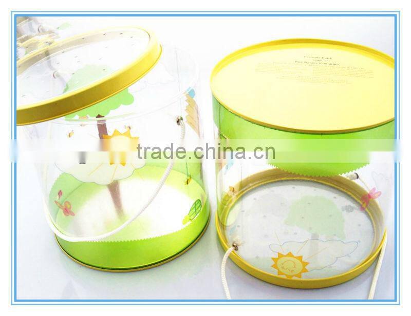 Factory directly decorative plastic pail cans with tin lid