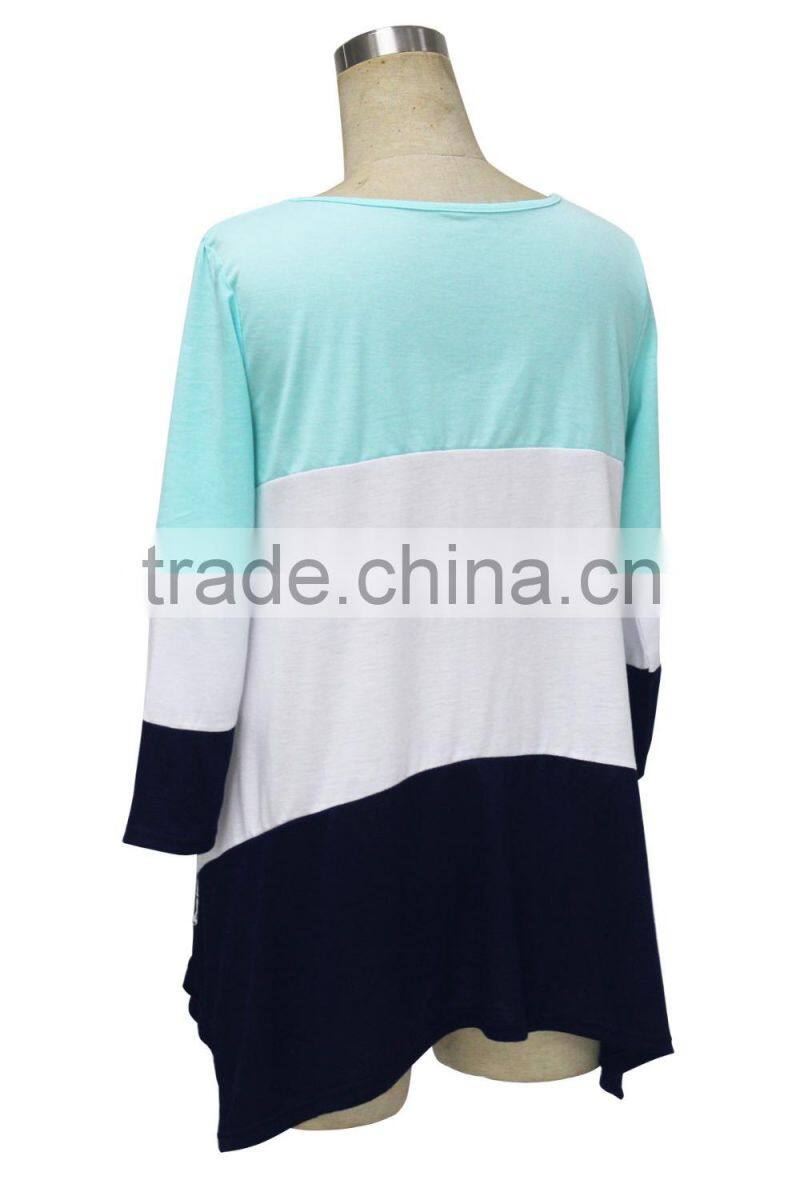 Designer Western Irregular Pastel Color Patchwork Colorblock Bohemian Women Lace Ladies Tops