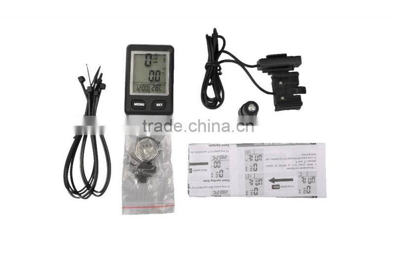 Bicycle computer stopwatch for Mountain Bike sport exrecise stopwatch green backlight LCD Speedomete