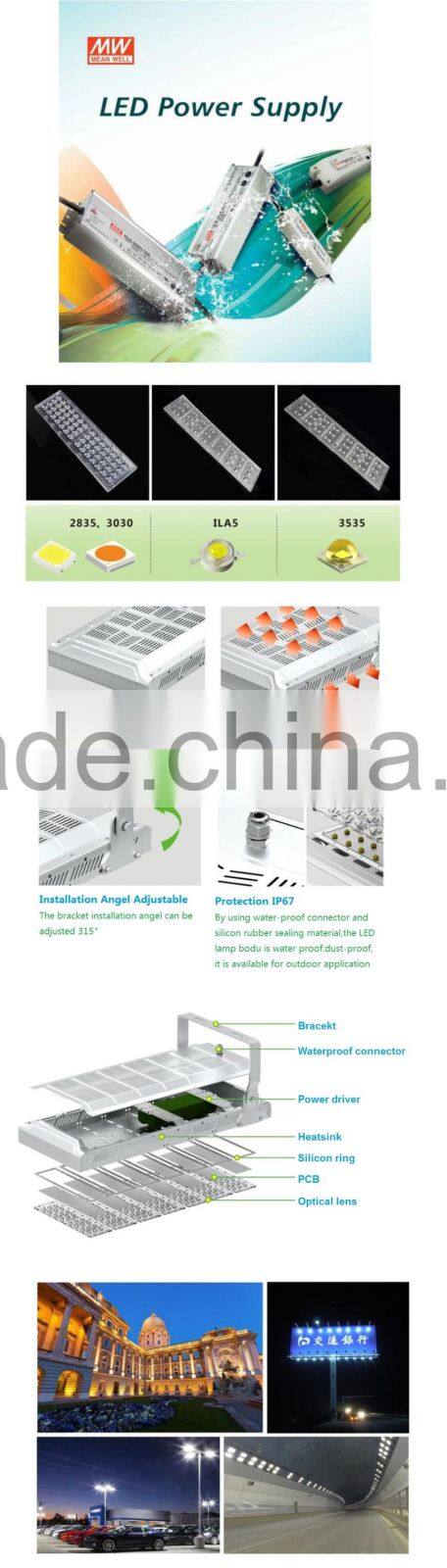 Multi-function modular LED light CE RoHS approved 50W modular LED flood light with meanwell driver