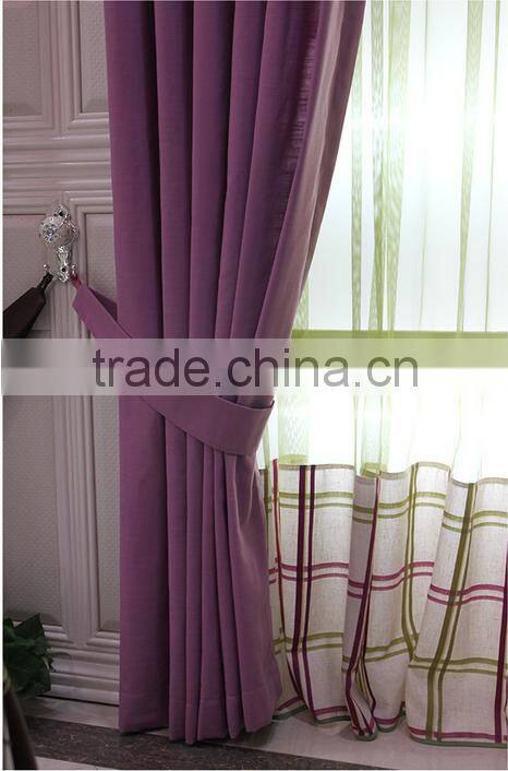 2015 Yarn dyed Plaid Cotton curtains livingroom curtains