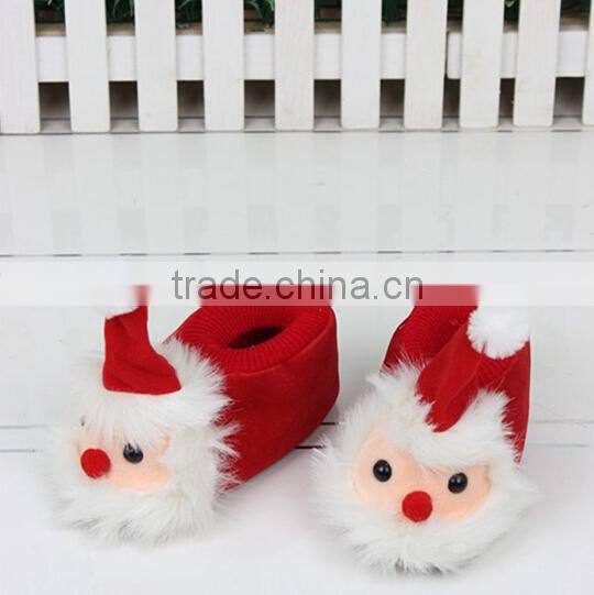 Cute plush santa claus slippers for christmas/ Christmas Slipper