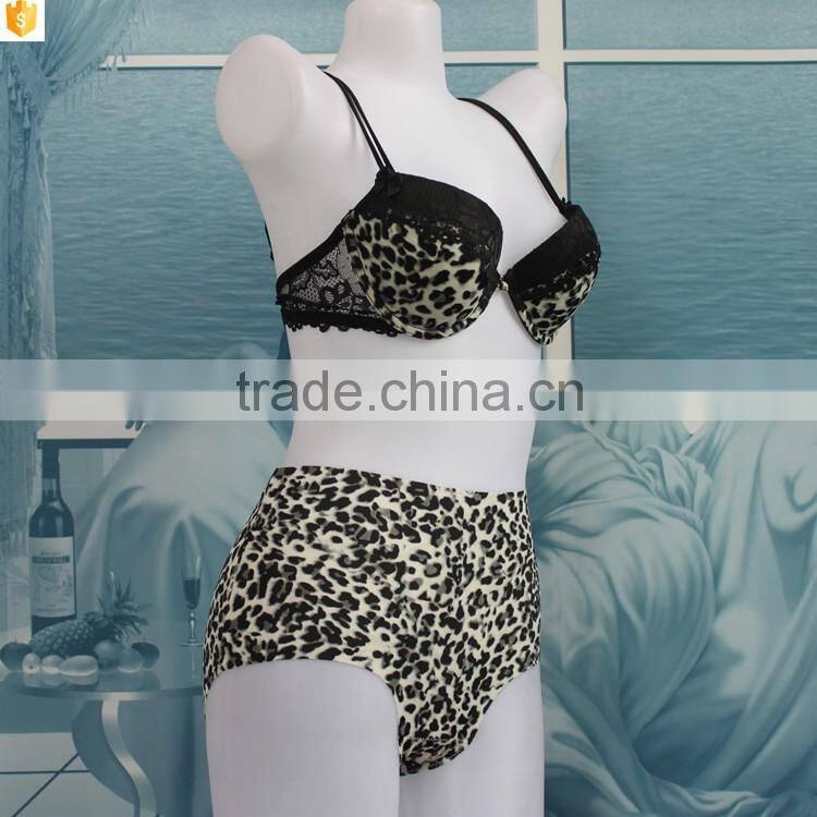 Latest white milk leopard decorative and high waist seamless underwear