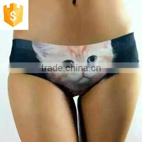 Ladies underpants women's boxes 3D print panty laser cut panty new design