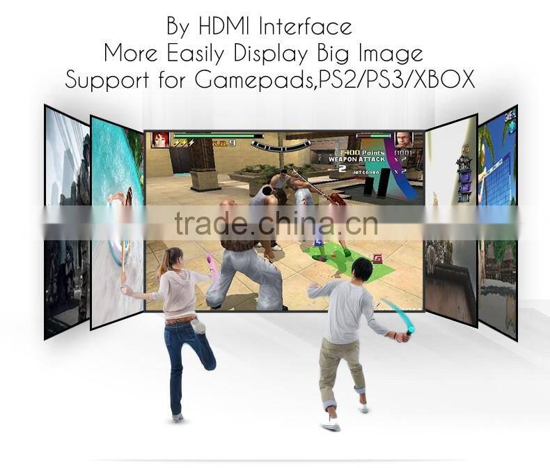 High Quality 2800 Lumens 72-150" 3D Home Theater Portable Projector Movie Projector For Education+Entertainment