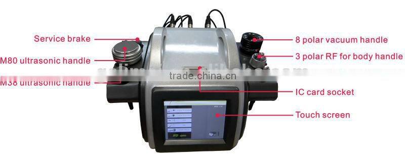 5 in 1 wrinkle removal machine/ultrasonic vacuum multipoalr rf cavitation fatness loss machine