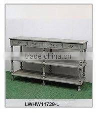 A Drawer White Antique Curved Wood Chairs