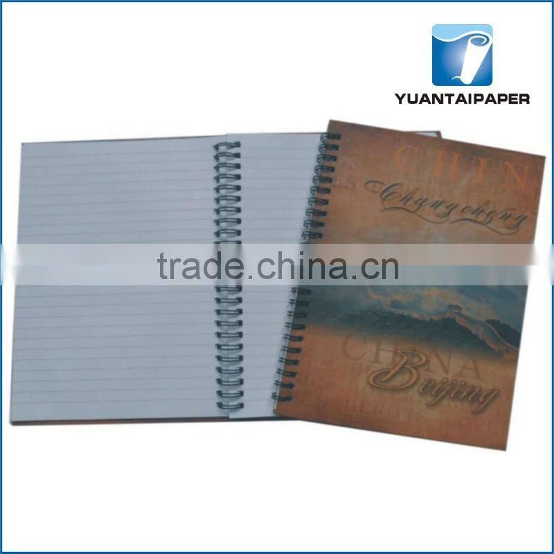 Hot sale promotional printed stationary notebook with hardcover and elastic band