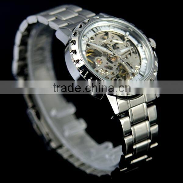 2015 high quality pebble all stainless steel vogue watch for couples