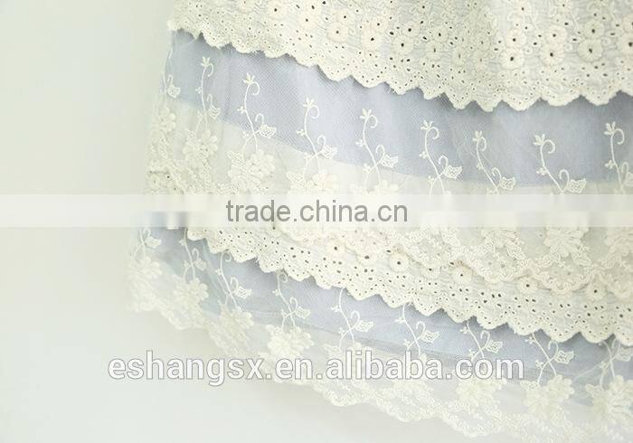 Ladies cotton with lace layered fresh skirt