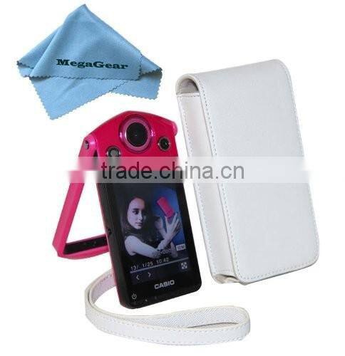 New Factory Custom Vertical Protective White Synthetic Leather Camera Case