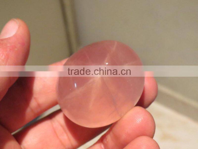 HUGE 256.90 carat 6-petal Natural STAR Rose Quartz Gemstone Loose Semi Precious Stone Cabochons