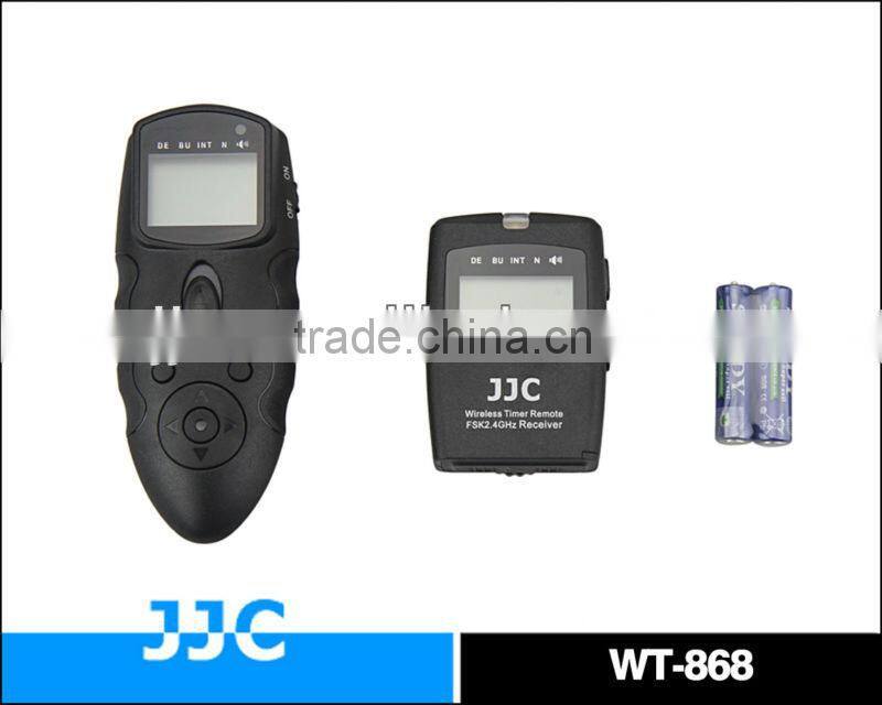 JJC Dual LCD Display WT-868 2.4G versatile RR-90 wireless timer remote controller & wired remote switch For FUJIFILM XQ1 etc