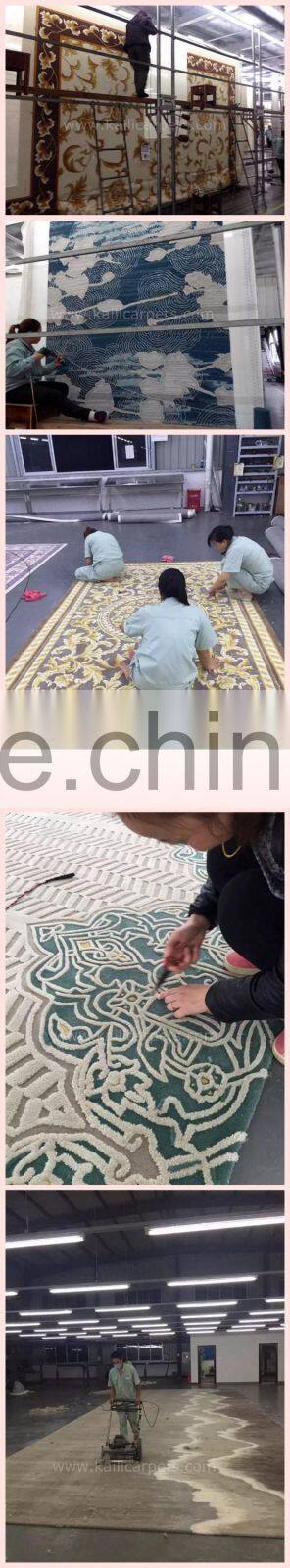 Green Hand-Tufted New Zealand Wool Rugs