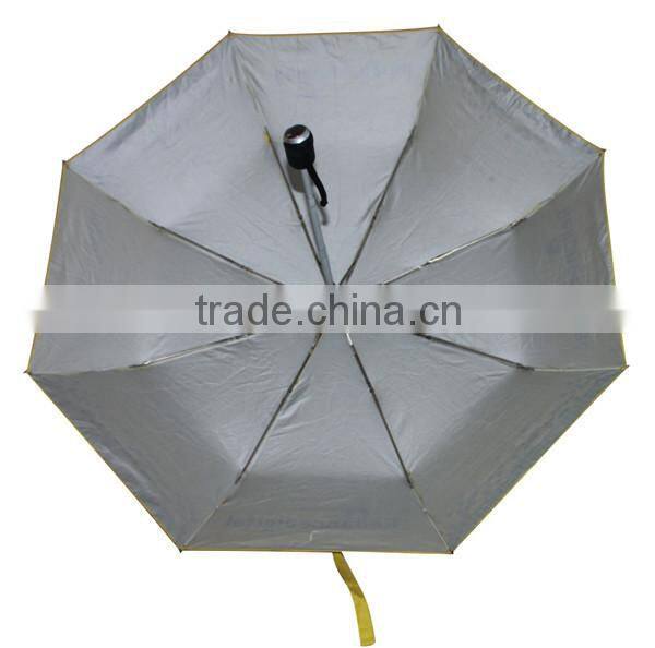 wholesale 3 folding umbrella,3 fold up umbrella,uv protection silver sun umbrella