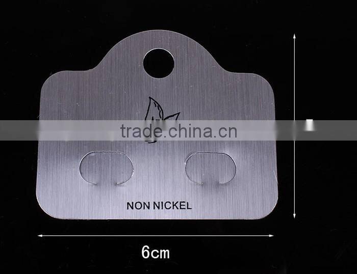 special craft Brushed Silver earring card artistic display