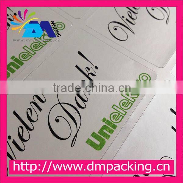luxury full silver stamping high quality sticker