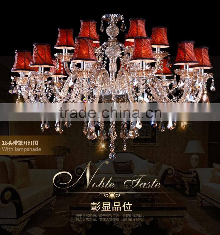 China Wholesalers Modern Pendant Light Cognac LED Crystal Chandelier Big Glass Chandeliers Hanging Lamp Lighting CZ3010/12+6