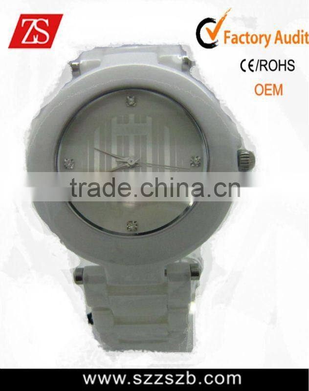 2012 white thick ceramic top grade fashion watch
