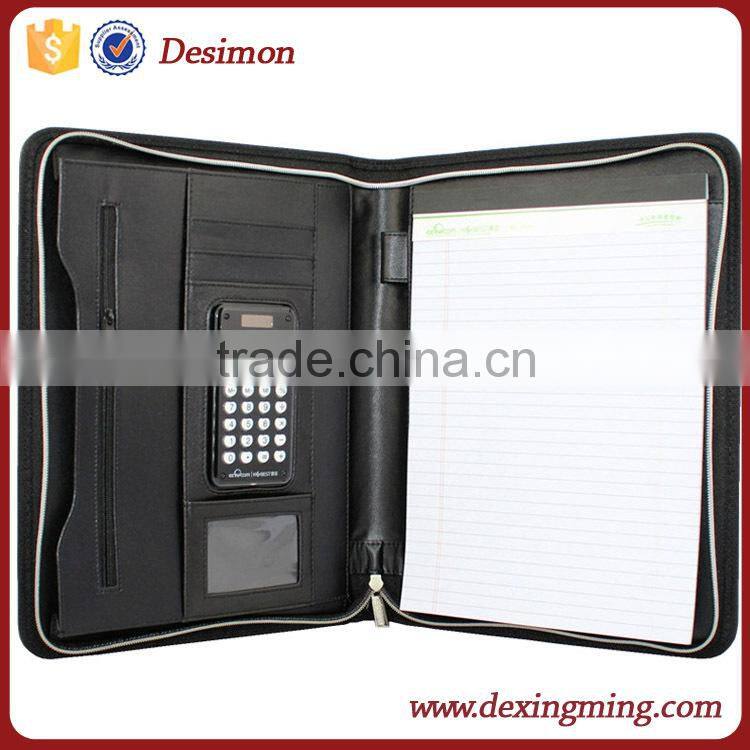 13006 2015 New a4 PU leather business portfolio for interview factory price