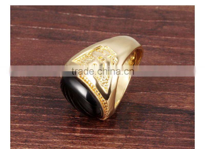 latest gold finger ring designs chinese traditional ring with black stone