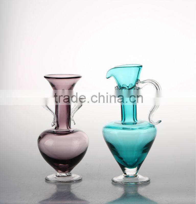 Colored Handmade Glass Centerpieces