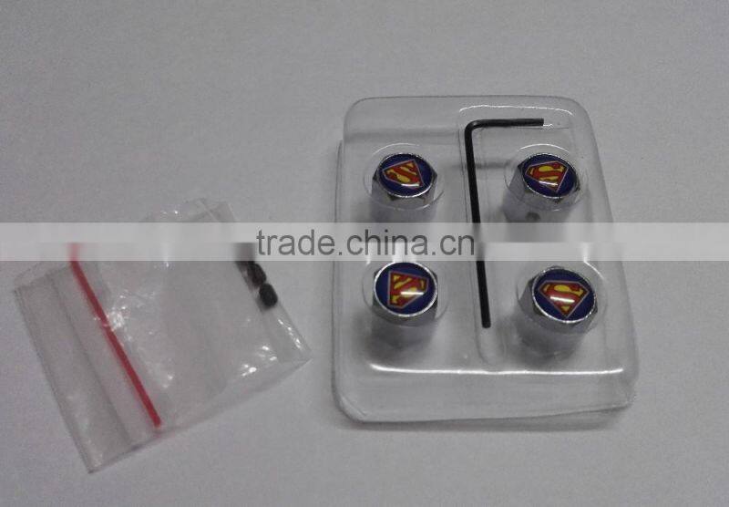 Anti-theft Car Logo Tire Valve Stem Cover Tyre Dust Caps With Lock