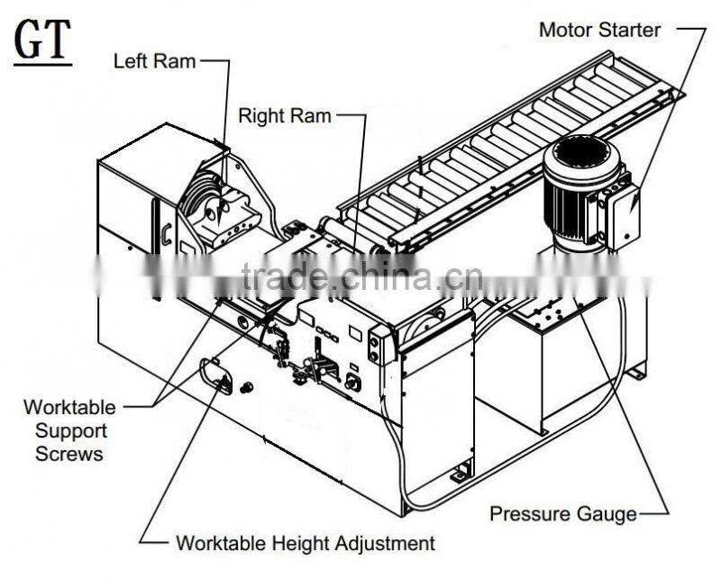 200ton double ram track press with stationary hydraulic track press for the assembly disassembly of track chain