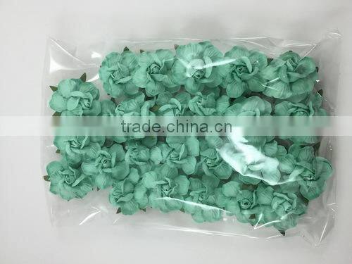 Aqua Blue, Large Handmade Mulberry Paper Flower, Wedding Party, Scrap-booking Crafts