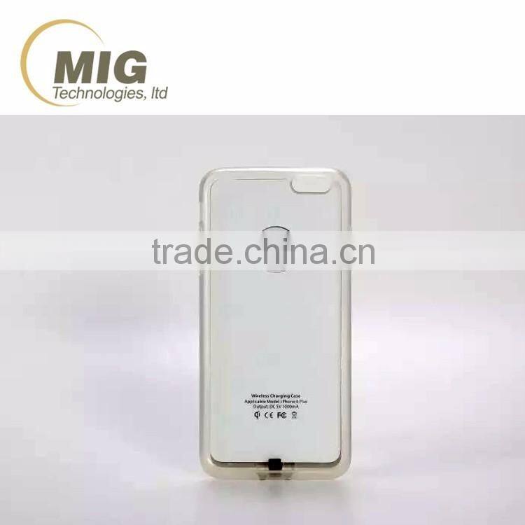 Qi Wireless Charger Receiver case for iphone 6/6s plus, Portable wireless charger receiver case cover for iphone 6 plus