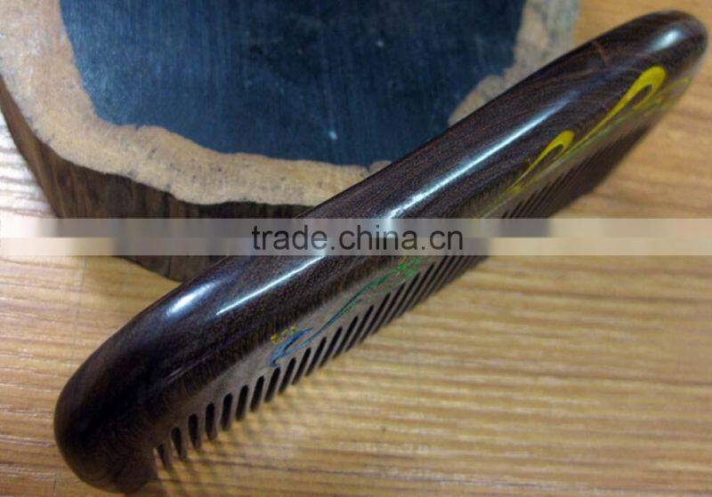 Special Gift Ebony Sandalwood Curved Comb