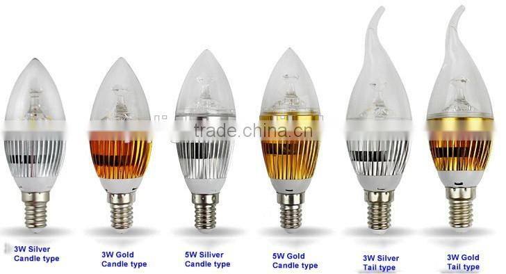High Power LED Candle Bulb Light 3W, 4W, 5W