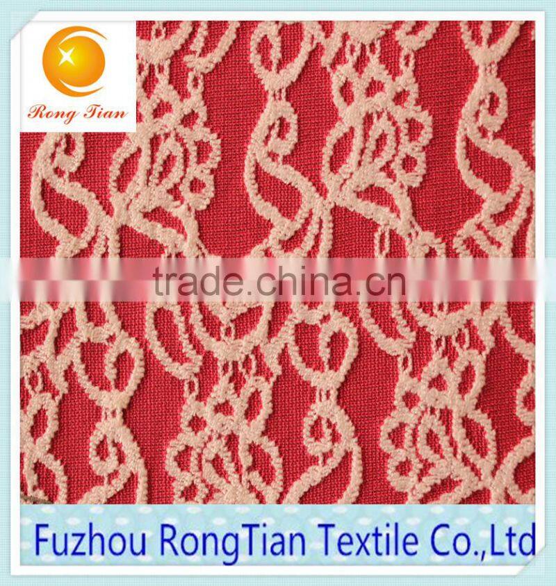 Polyester thick printing knitting lace fabrics for garments
