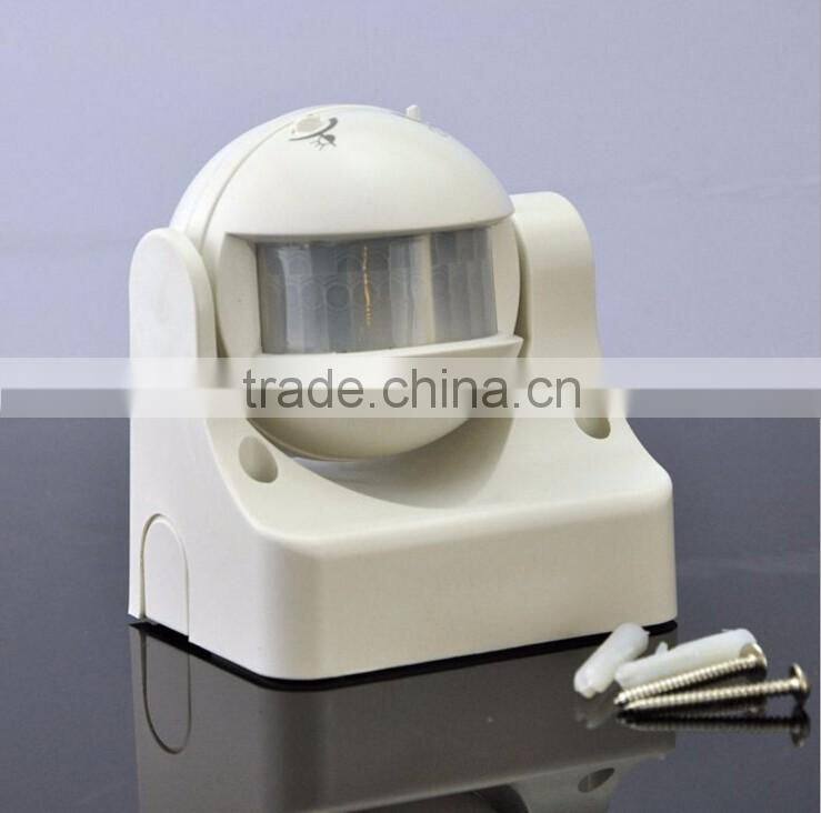 IP44 CE 180 degree infrared PIR motion sensor switch