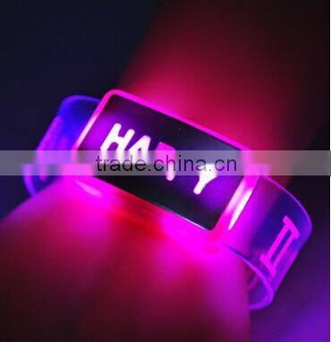 Promotional Gifts Party Printing Logo LED Bracelets Wrist Band