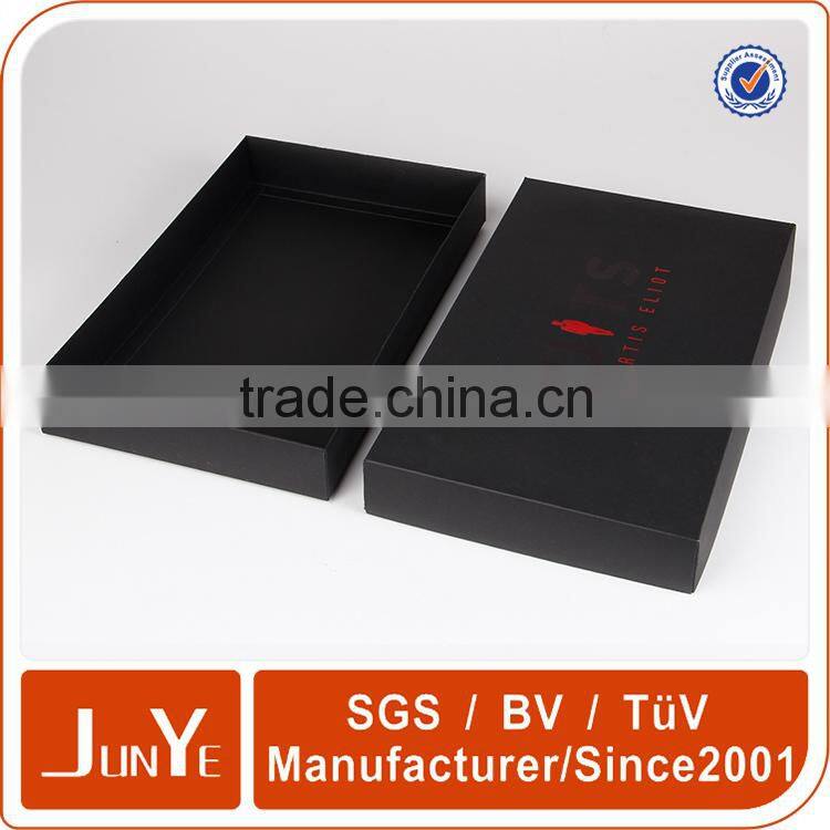 custom logo black t-shirt packaging box size