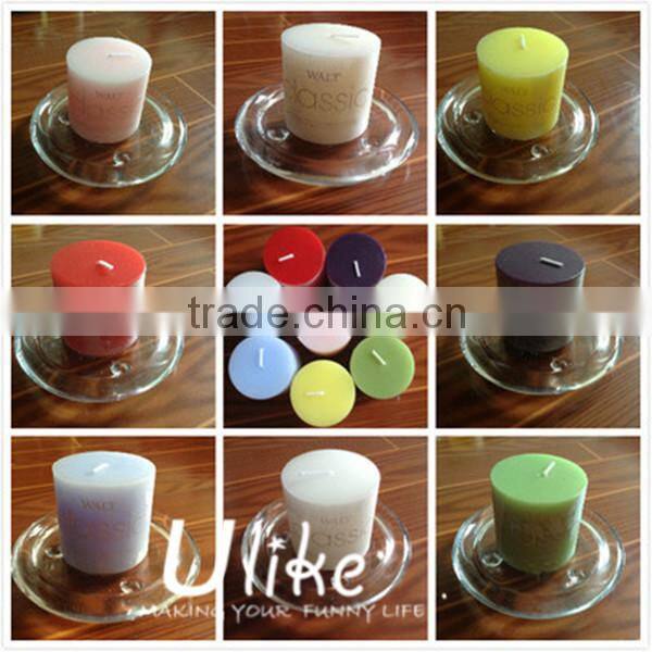 yellow decoration household candle scented glass candle led candle light