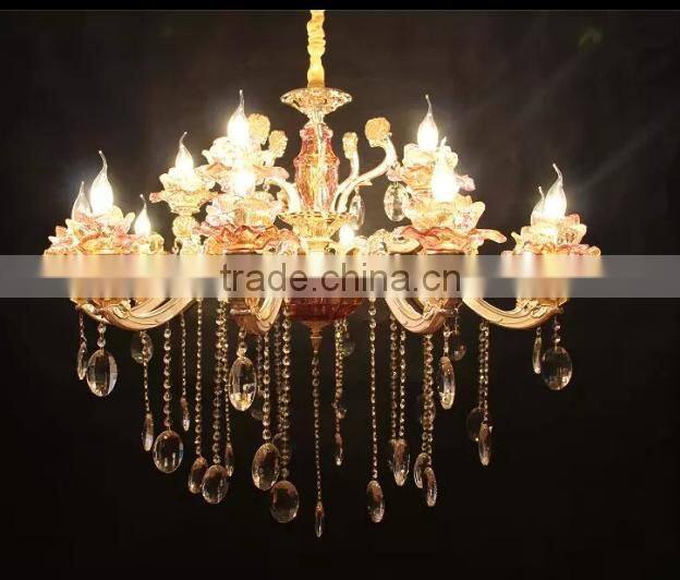 hot sell Beautiful crystal pendant light .zinc chandelier , luxury crystal chandelier