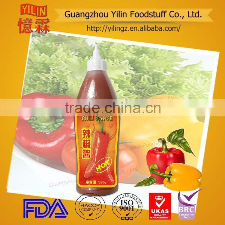 550g Chili Sauce manufacturer china with OEM service factory
