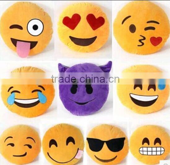 plush emoji pillow stuffed toys/Emoji Smiley Emoticon Round Cushion Home Pillow Stuffed Plush Soft Toy