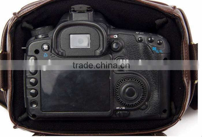 Alibaba competitive price fancy PU leather Camera Bag in Dongguan