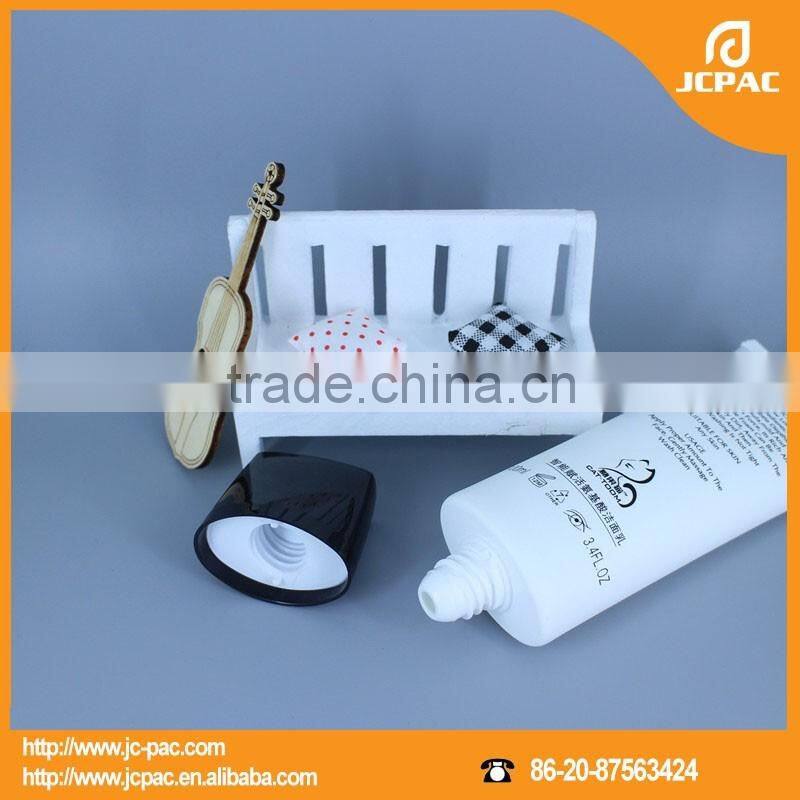 100ml clear oval cosmetic plastic tube for face wash