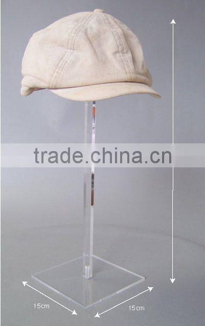 beautiful clear custom acrylic hat display stand,acrylic hat holder
