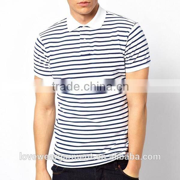 Polo Collar Striped T Shirt Wholesale