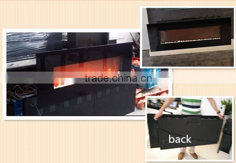 Imitation decorative electric fireplace with led lights