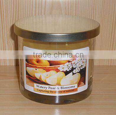 candle in glass jar, scent or unscented, color candle for wedding party or christmas decoration