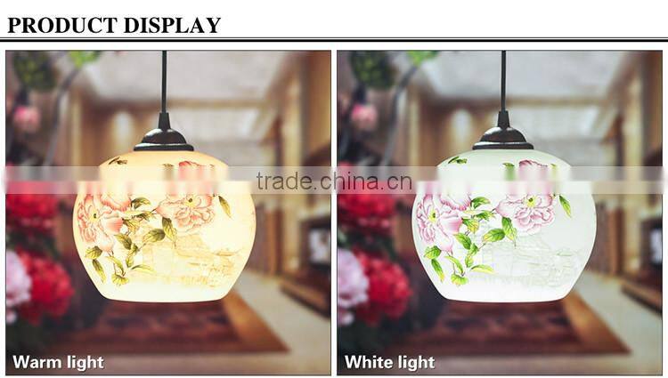 Jingdezhen pastel ceiling pendant light designer restaurant lighting