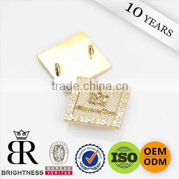 Custom made metal logo charms handbag logo metal plate