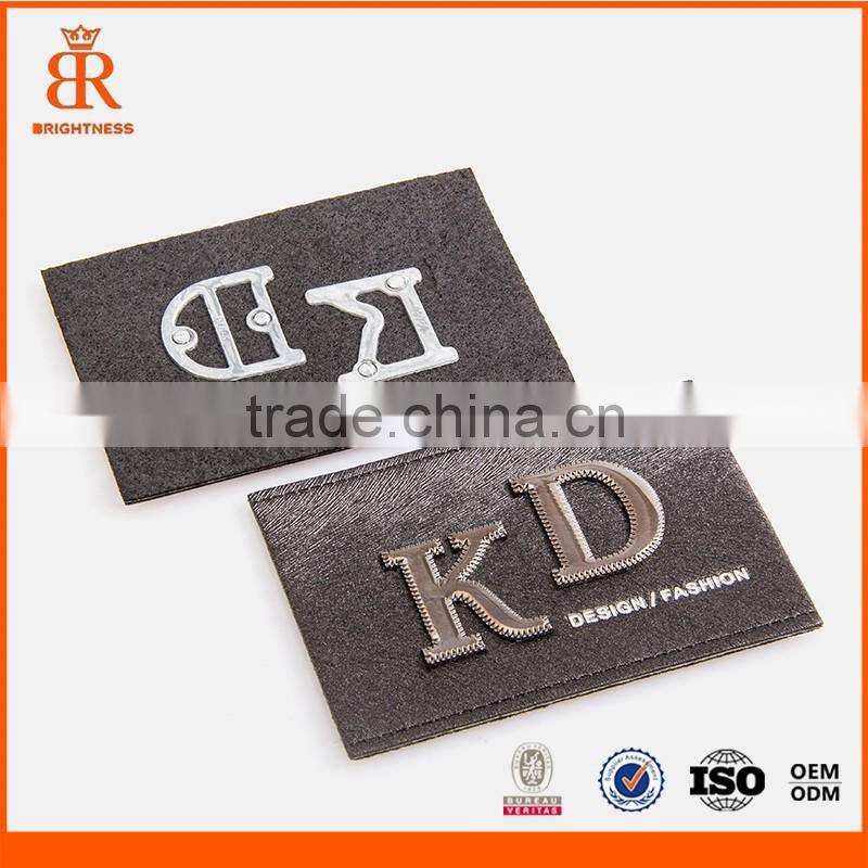 PU labels in garment jeans patches leather labels for clothing